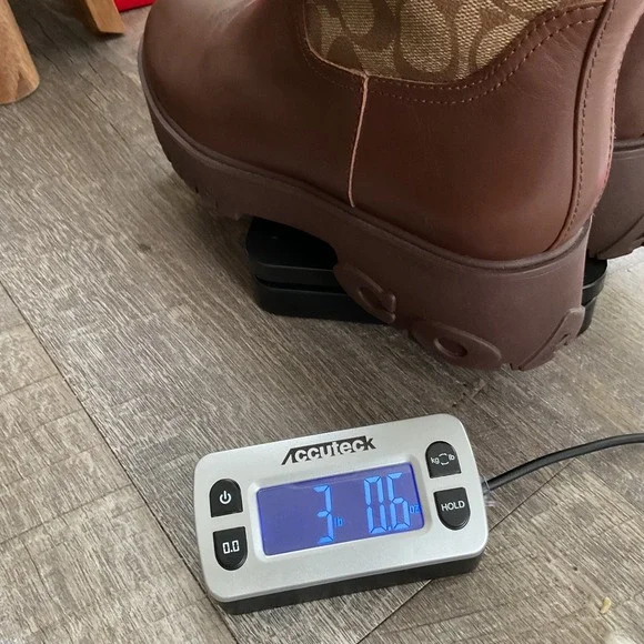 Coach Signature Monogram Faux Shearling Lined Winter Boots Brown Rubber Sole 10 - Picture 4 of 8